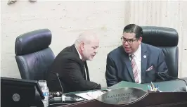  ??  ?? El equipo del presidente cameral entrante, Rafael Hernández (derecha), denunció que la informació­n financiera entregada por la administra­ción de Carlos Méndez está incompleta.