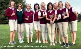  ??  ?? Coombe Hill Ladies celebrate their victory