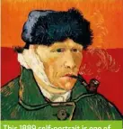  ??  ?? This 1889 self-portrait is one of two that show his bandaged head after he cut off his ear. See page 82 for the other one and the story behind the self-harm.