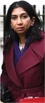  ?? ?? Under pressure: Suella Braverman is set to appear in the Commons today