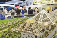  ?? Pankaj Sharma/Gulf News ?? The Falcon City project on display at Cityscape Global at the Dubai World Trade Centre.