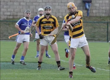  ??  ?? Rathnure’s Eoin Boggan launches a bomb during the Pettitt’s SHC clash with Oylegate-Glenbrien.