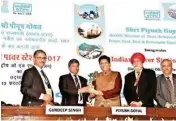  ??  ?? Power Minister Piyush Goyal with NTPC CMD Gurdeep Singh and Board members at a conference in New Delhi on Monday