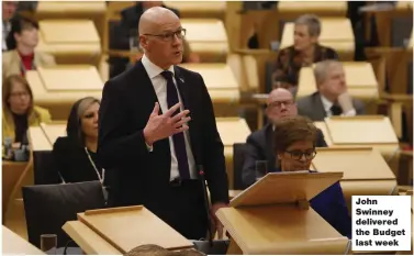  ?? ?? John Swinney delivered the Budget last week