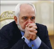  ?? RUSSIAN FOREIGN MINISTRY PRESS SERVICE VIA AP ?? Iranian Foreign Minister Mohammad Javad Zarif said Saturday the U.S. has voiced its willingnes­s to lift many sanctions on Iran in recent talks about a nuclear deal, but Zarif says Iran wants more.