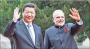  ??  ?? Chinese President Xi Jinping (L) and Prime Minister Narendra Modi during Modi’s recent visit to China. REUTERS/ FILE