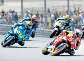  ??  ?? Márquez (93), cuando tenía detrás a Iannone (29)