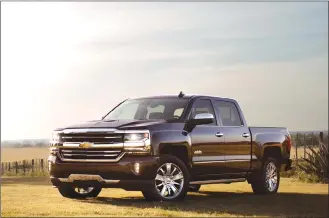  ?? Associated Press photos ?? This photo provided by Chevrolet shows the 2017 Chevrolet Silverado 1500, a full-size pickup truck that offers a wide range of configurat­ions, from basic work truck to plush daily driver.