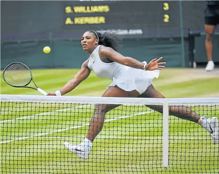  ?? Picture: REUTERS ?? A NET GAIN: Serena Williams is determined to give her all in the French Open despite concerns over her fitness and form