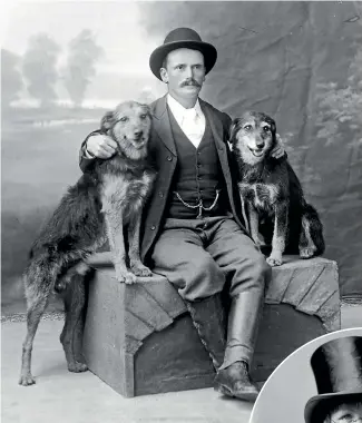  ?? NELSON PROVINCIAL MUSEUM, TYREE STUDIO COLLECTION 70683 ?? Fred Tyree’s portrait simply titled Man with Two Dogs.