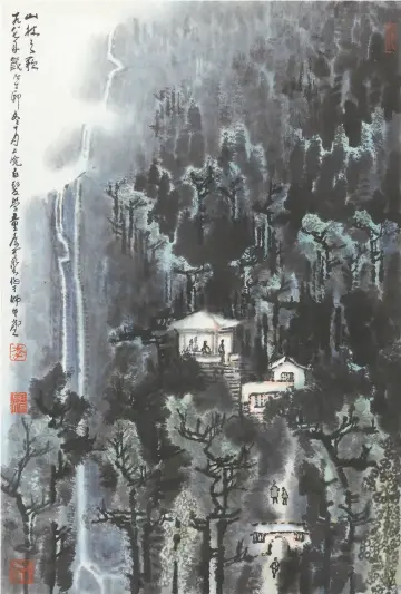  ??  ?? 李可染《山林之歌》设色纸本 镜心 67×46cm