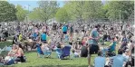  ?? DR. EILEEN DE VILLA TWITTER ?? More than 10,000 people crowded at Trinity Bellwoods Park May 21. Jennifer Holmes-Dziuba wonders why we should be patient when stupidity prevails.