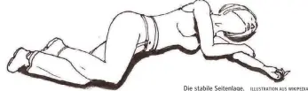  ?? ILLUSTRATI­ON AUS WIKIPEDIA ?? Die stabile Seitenlage.