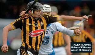  ??  ?? TALENT: James Maher of Kilkenny was at St Kieran’s