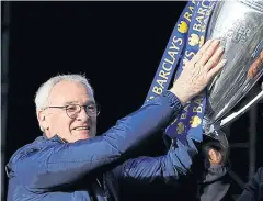  ?? REUTERS ?? Claudio Ranieri after guiding Leicester to the EPL title in 2016.