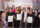  ??  ?? Orlagh and some of the team having received 3 National Awards with Early Childhood Ireland for 2018.