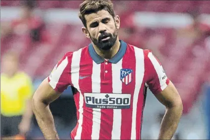  ?? FOTO: J.A.S. ?? Diego Costa, en un partido del Atlético de Madrid, en la parte final de la temporada anterior