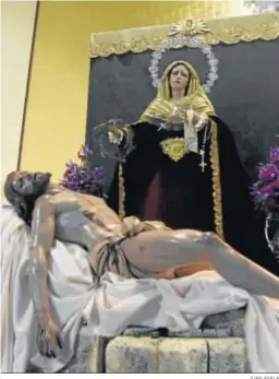  ?? JUAN AYALA ?? Detalle de la imagen bendecida anoche en la iglesia de la Consolació­n.