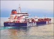  ?? Tommy Chia Stena Bulk ?? THE TANKER Stena Impero, shown in an undated photo, was unable to be reached, its owner said.