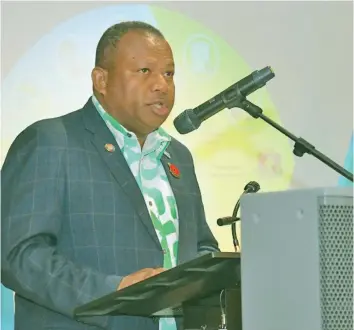  ??  ?? Minister for Rural and Maritime Developmen­t and Disaster Management Inia Seruiratu during the launch of the National Disaster Media Awareness Campaign in Suva last Tuesday, October 13, 2020.