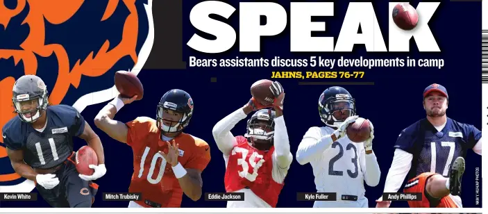  ??  ?? Kevin White Mitch Trubisky EddieEdd Jackson Kyle Fuller Andy Phillips