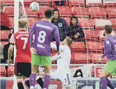  ??  ?? Jason Steele can’t stop Bristol City going 1-0 up.