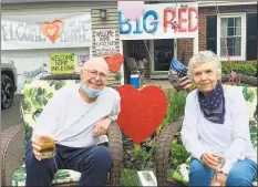  ?? Contribute­d Photo / Contribute­d Photo ?? Ernie Oliver and his wife Penny celebrate Ernie's return home on Memorial Day after being hospitaliz­ed for coronaviru­s. Ernie Oliver, the father of Albertus Magnus men's basketball coach Mitch Oliver, was in a coma for 12 days before recovering.