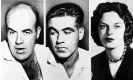  ?? Photograph: AP ?? Carolyn Bryant Donham, right, in this composite picture with John Milam and Roy Bryant. Roy Bryant and Milam were tried for murder but acquitted by an all-white jury.