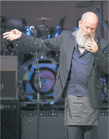  ??  ?? PIONEERING SPIRIT: Michael Stipe led a distinct group of musicians embodying Bowie’s cutting-edge influence.