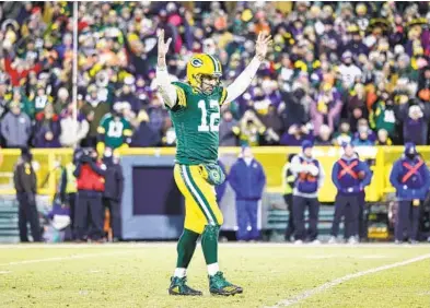  ?? JEFFREY PHELPS AP ?? Packers QB Aaron Rodgers has completed 68.9 percent of his passes this season, with 37 TDS against just four intercepti­ons.