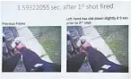  ?? MICHAEL SEARS / MILWAUKEE JOURNAL SENTINEL ?? The two frames here show what the video camera and the officer saw about the time he made his decision to fire the second shot.
