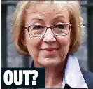  ??  ?? QUIT THREATS: Andrea Leadsom