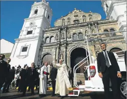  ?? AP ?? MISA. El Papa en la Iglesia Santa María la Antigua de Panamá