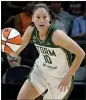  ?? MATT YORK — AP ?? Seattle Storm guard Sue Bird announced Thursday that the 2022season will be her last playing in the WNBA.
