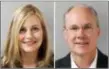  ?? METROPOLIT­AN NASHVILLE POLICE DEPARTMENT VIA AP ?? This combinatio­n of photos provided by the Metropolit­an Nashville Police Department shows Nashville Mayor Megan Barry, left, and her former bodyguard, retired police Sgt. Robert Forrest. Barry resigned Tuesday, March 6, 2018, after pleading guilty to...