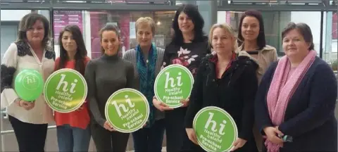  ??  ?? From left: Debbie Dunne and Lisa Fortune of Tir na Siamsa; Cora Rafferty and Mary O’ Keefe of Murrintown Community Childcare; Deirdre Power of Chief Executive Officer of Wexford County Childcare Committee; Becky Barnwell, Sharon Fitzpatric­k and Sharon...