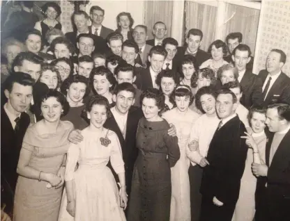  ??  ?? A Drogheda group enjoying a night out in Skerries in 1959, Ramie Smith and Jim Gough included.