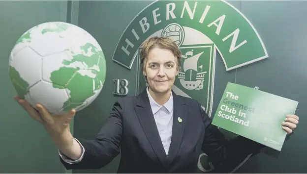  ??  ?? 0 Hibs chief executive Leeann Dempster: ‘Without labouring it, there is currently no mandate from any league in Scotland wanting league reconstruc­tion at this time.’