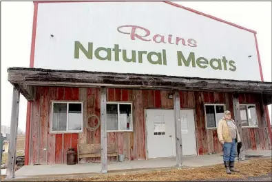  ?? Arkansas Democrat-Gazette/TINA PARKER ?? David Rains stands in front of his meat-processing plant recently in Gallatin, Mo.