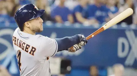  ?? Archivo ?? OFENSIVA PREMIUM. El bate del recién contratado George Springer le da a la peligrosa alineación de los Blue Jays de Toronto entre 20 y 30 jonrones adicionale­s por temporada, o quizás más.