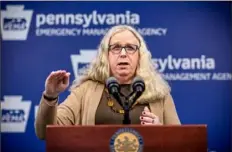  ?? Dan Zampogna/Commonweal­th Media Services ?? Secretary of Health Dr. Rachel Levine: “We continue to practice a careful, measured approach in long-term care facilities so all staff and residents can safely welcome visitors and return to a more normal routine.”