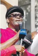  ?? Picture: Phumlani Thabethe ?? STILL ACTIVE. Former Cosatu general secretary Zwelinzima Vavi speaks at the Durban city hall where the May Day march ended.