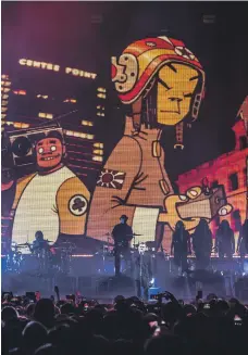  ?? Getty ?? Gorillaz on stage at the O2 Arena in London last year