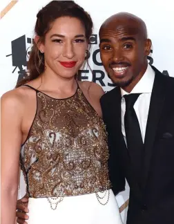  ??  ?? British Olympic legend: Sir Mo Farah and his wife Tania Nell