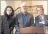  ??  ?? Selena Gomez, Steve Martin and Martin Short are apartment dwellers who bond over a love for true-crime stories in “Only Murders in the Building.”
HULU