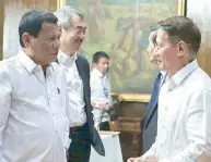  ??  ?? President Duterte with Dr. Francisco Duque, former secretary of the Department of Health and former chairman of the Philippine Civil Service