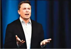  ??  ?? Renuncia. Elon Musk dejará la presidenci­a de Tesla para resolver la demanda por fraude a la que se enfrentaba