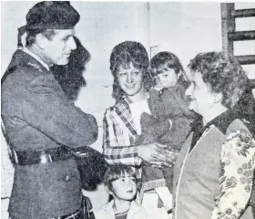  ??  ?? Honour The Duke speaks to local women on a visit to West Lothian