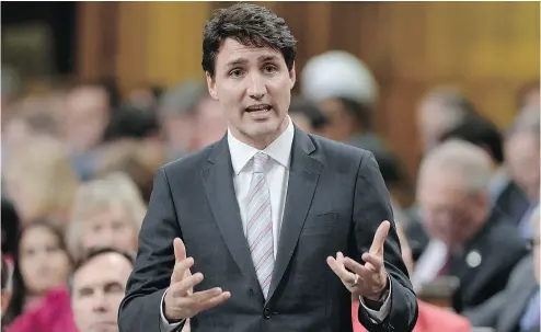  ?? ADRIAN WYLD / THE CANADIAN PRESS ?? Prime Minister Justin Trudeau’s initial response to the American attack on a Syrian base last week was to press the UN to investigat­e. Fewer than 24 hours later, Trudeau publicly backed the airstrikes.