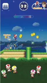  ??  ?? These images provided by Nintendo shows a screenshot from the game “Super Mario Run,” which the gaming giant released for the iPhone on Dec 15, 2016. — AP photos